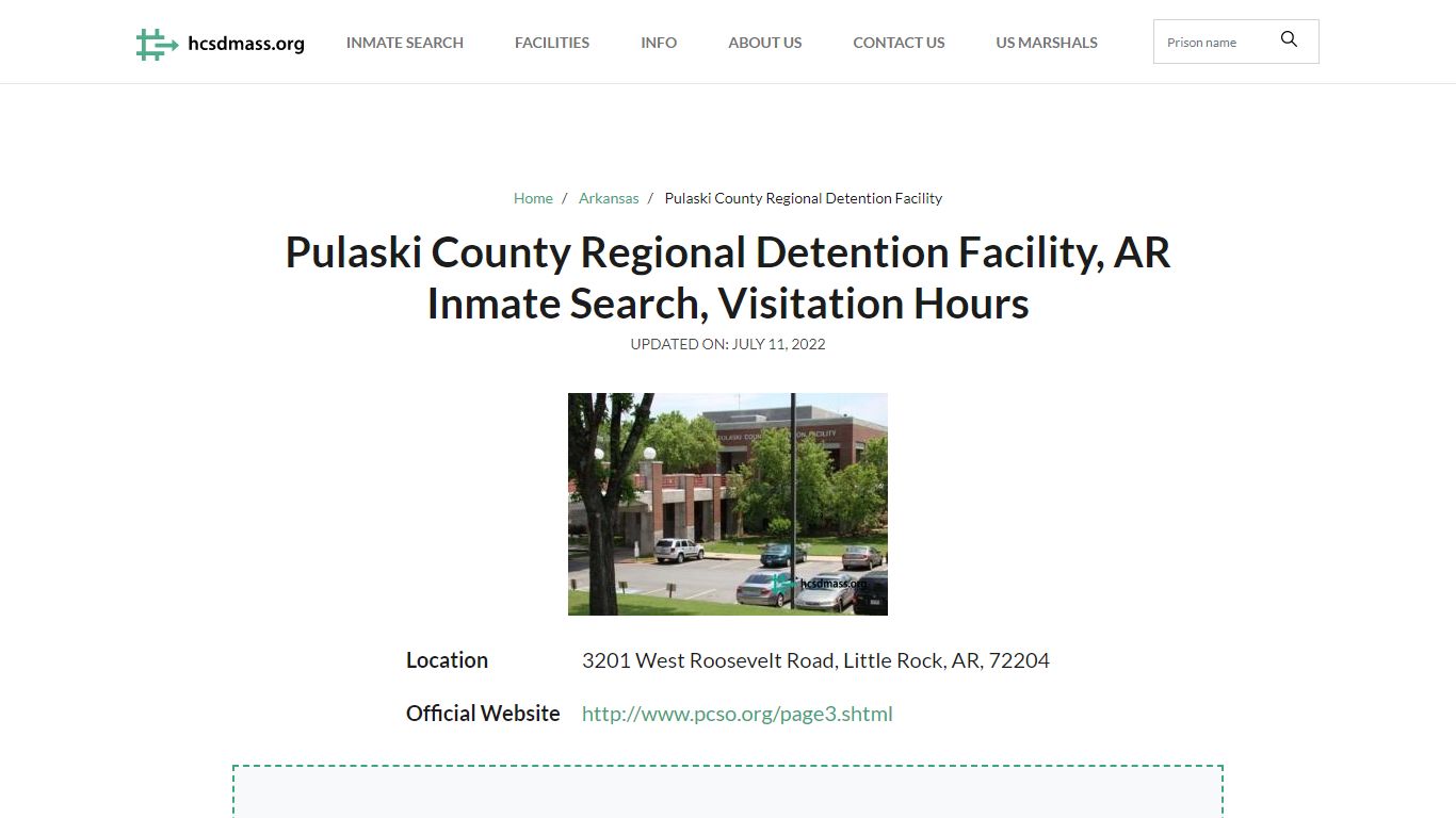 Pulaski County Regional Detention Facility, AR Inmate ...